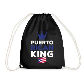 Puerto Rico Flagge | Puerto Ricaner Geschenkideen - Turnbeutel - Schwarz - Vorne