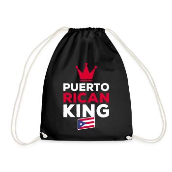 Puerto Rico | Puerto Ricaner Flagge Geschenkideen - Turnbeutel - Schwarz - Vorne