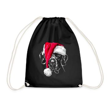 BULLDOG ALLEMAND - GREAT DANE Noël - Sac de sport léger - noir - Devant