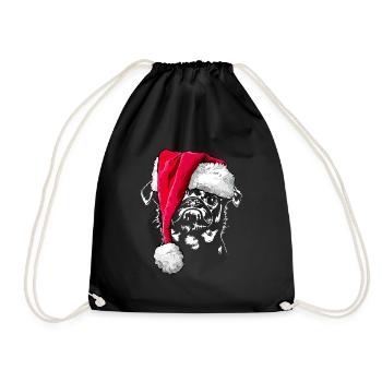 Petit Brabancon with hatches Christmas - Drawstring Bag - black - Front
