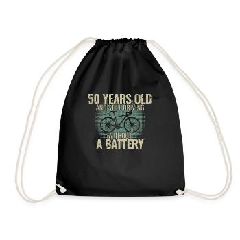 50 ans et toujours sans batterie - Sac de sport léger - noir - Devant