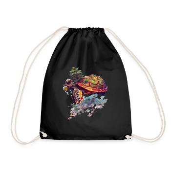 Chemise tortue drôle - Sac de sport léger - noir - Devant