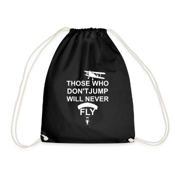 Parachutisme - cadeau de parachute - Sac de sport léger - noir - Devant