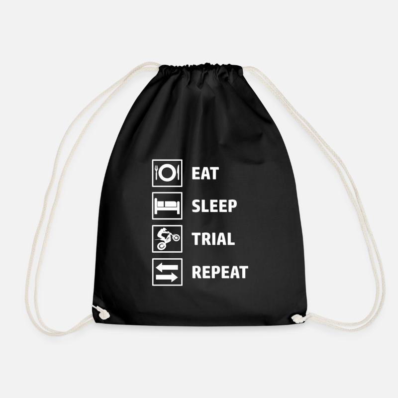 Eat Sleep Trial Repeat - Turnbeutel - Schwarz
