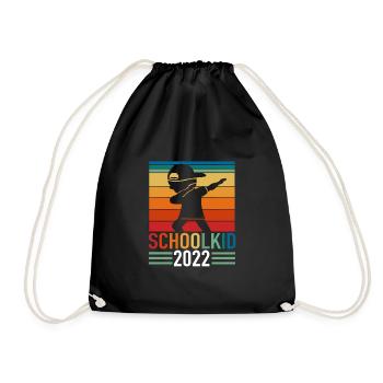 Back to school Boys Schoolchild 2022 Dabbing - Drawstring Bag - black - Front