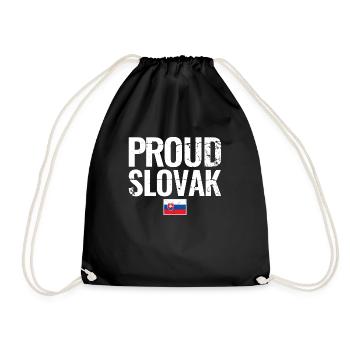 Proud Slovak Slowakei Slowakische Flagge Slowake - Turnbeutel - Schwarz - Vorne