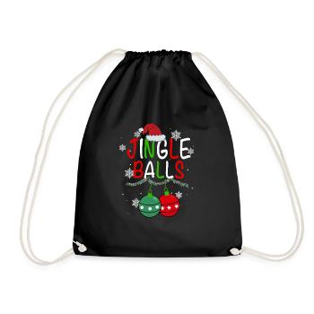 Jingle Balls - Drawstring Bag - black - Front