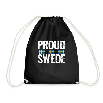 Fier Suédois Suède Vintage Drapeau Suédois - Sac de sport léger - noir - Devant