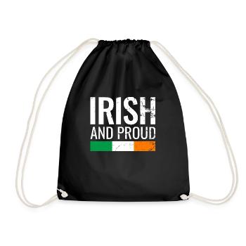 Irlandais et fier Irlande Drapeau irlandais Irlandais - Sac de sport léger - noir - Devant