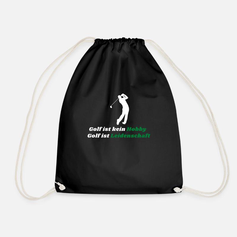 Golf Golfer Sport Outfit Geschenk - Turnbeutel - Schwarz