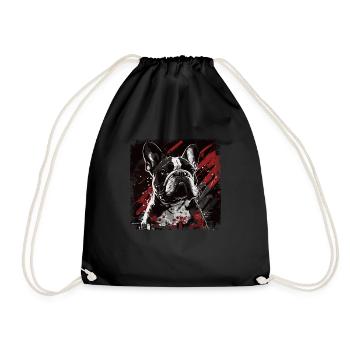 Bouledogue français - Sac de sport léger - noir - Devant