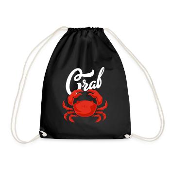 Sea and crab - Drawstring Bag - black - Front