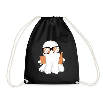 Halloween Buhs lustig - Turnbeutel - Schwarz - Vorne