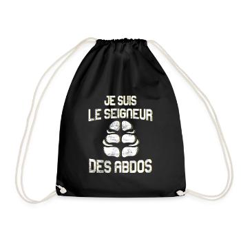 Cadeau Humour Musculation Abdos - Sac de sport léger - noir - Devant
