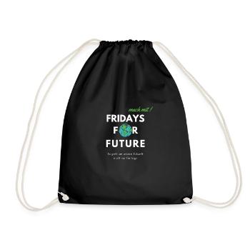 Join in! Fridays for future supporter shirt - Drawstring Bag - black - Front