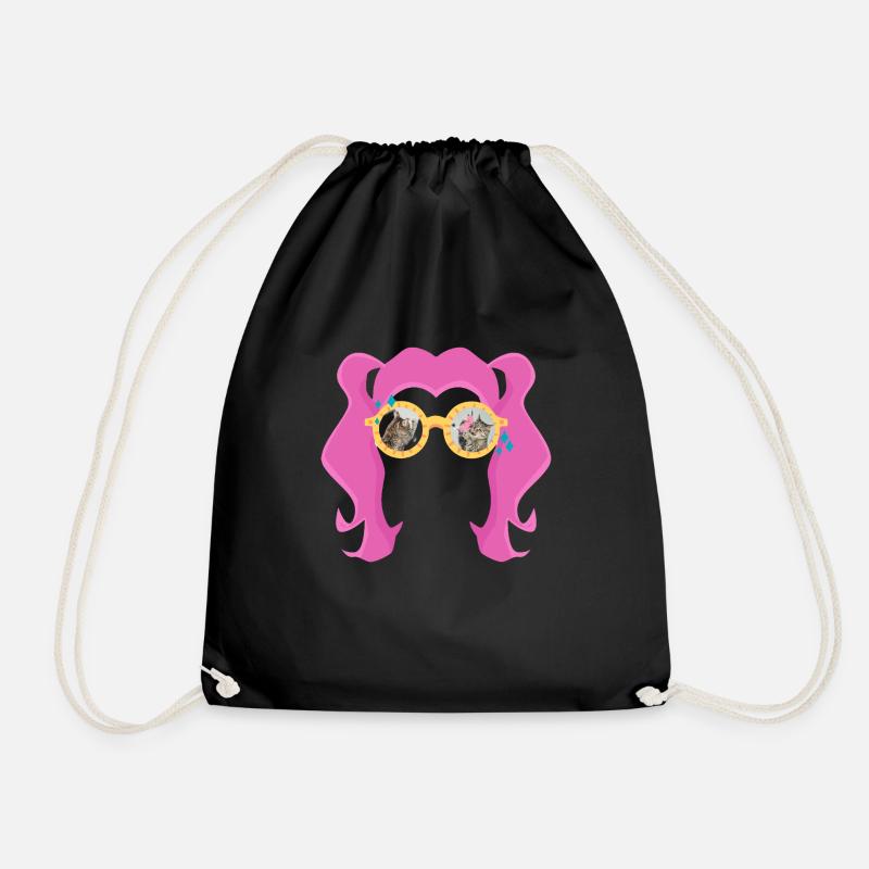 Mädchen mit Brille - Turnbeutel - Schwarz