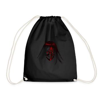 Visage d’horreur rouge - Sac de sport léger - noir - Devant