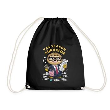 Tax Season Survivor - Drawstring Bag - black - Front