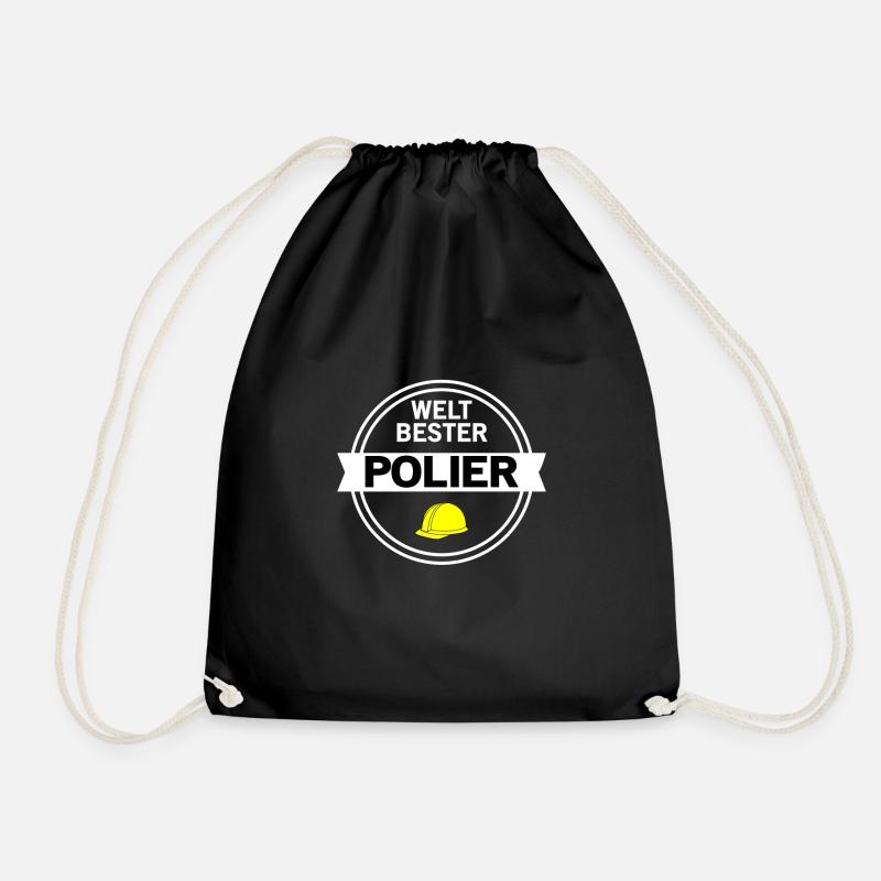 Weltbester Polier Bauleiter - Turnbeutel - Schwarz