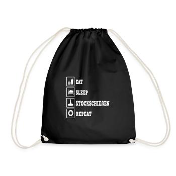 Stick Shooting Stick Shooter Eat Sleep Répéter - Sac de sport léger - noir - Devant