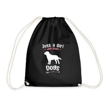 Juste une fille qui aime les chiens - Sac de sport léger - noir - Devant