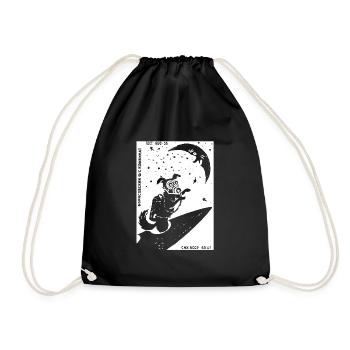 Laika URSS URSS Chien de l’espace cadeau Russie - Sac de sport léger - noir - Devant