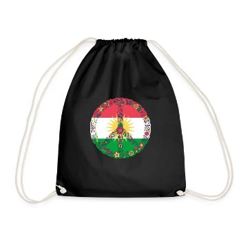 Kurdistan Heimat Kurdisch Kurde Geschenk - Turnbeutel - Schwarz - Vorne