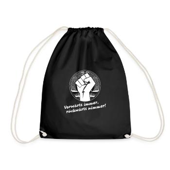 Vörwarts immer Geschenk NVA DDR Ostdeutschland - Turnbeutel - Schwarz - Vorne