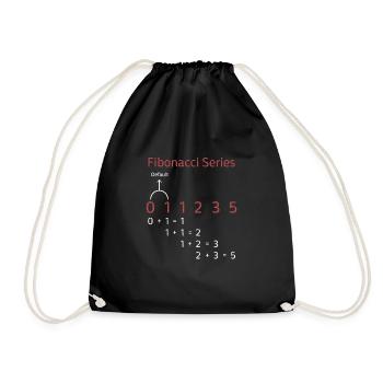 Fibonacci Series Gift Fibonacci Follow Math - Drawstring Bag - black - Front