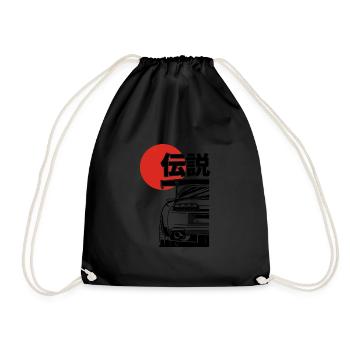 A80 Silhouette Gift JDM Motorsport Japan Car - Drawstring Bag - black - Front