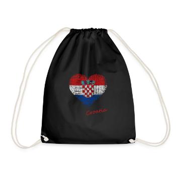 Croatia - Turnbeutel - Schwarz - Vorne