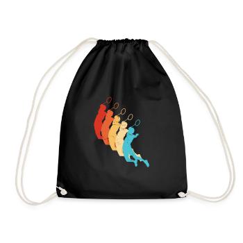 Badminton Squash Women's Badminton Men's Badmintons - Drawstring Bag - black - Front