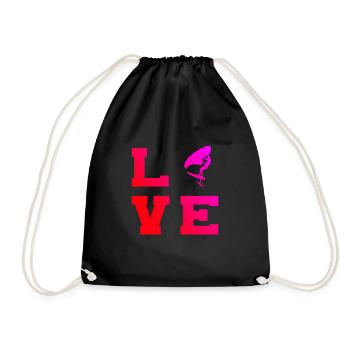 hydroptère femmes wingsurf wingfoil homme foilwing - Sac de sport léger - noir - Devant