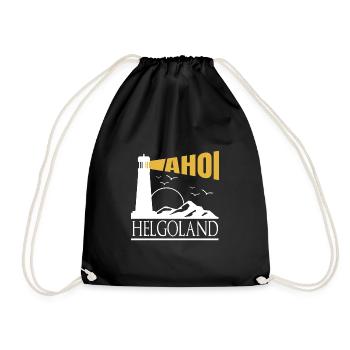 Helgoland Heligoland Nordseeurlaub - Turnbeutel - Schwarz - Vorne