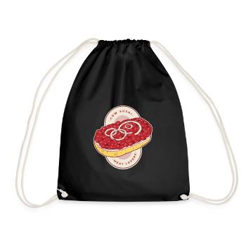 Mettbrötchen Mett Mettigel - Turnbeutel - Schwarz - Vorne