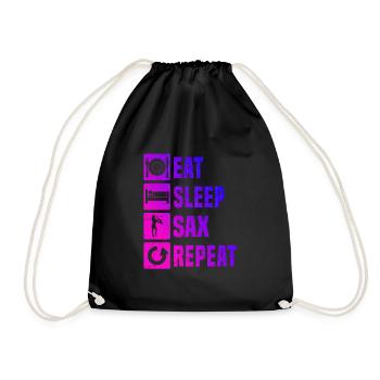 Women's Men Saxophonist Saxophonist Saxophone - Drawstring Bag - black - Front