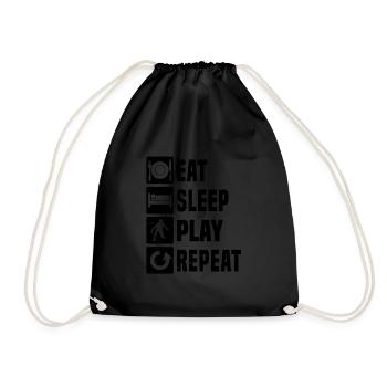 Badminton Badminton Player Men's Squash Women - Drawstring Bag - black - Front