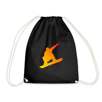 Snowboarder hommes femmes snowboard sports d'hiver - Sac de sport léger - noir - Devant