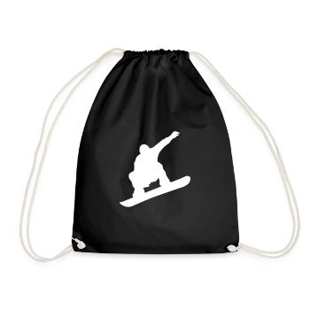 Snowboard Hommes Snowboard Snowboarder Wintersp - Sac de sport léger - noir - Devant