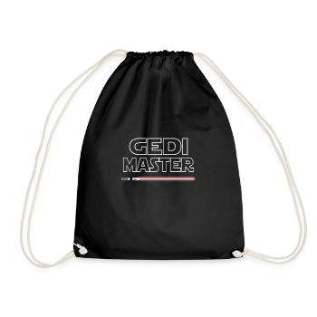 Gedi Geddi Taufpate Patenonkel - Turnbeutel - Schwarz - Vorne