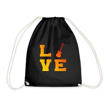 Guitariste Guitare Femmes Guitariste Hommes - Sac de sport léger - noir - Devant