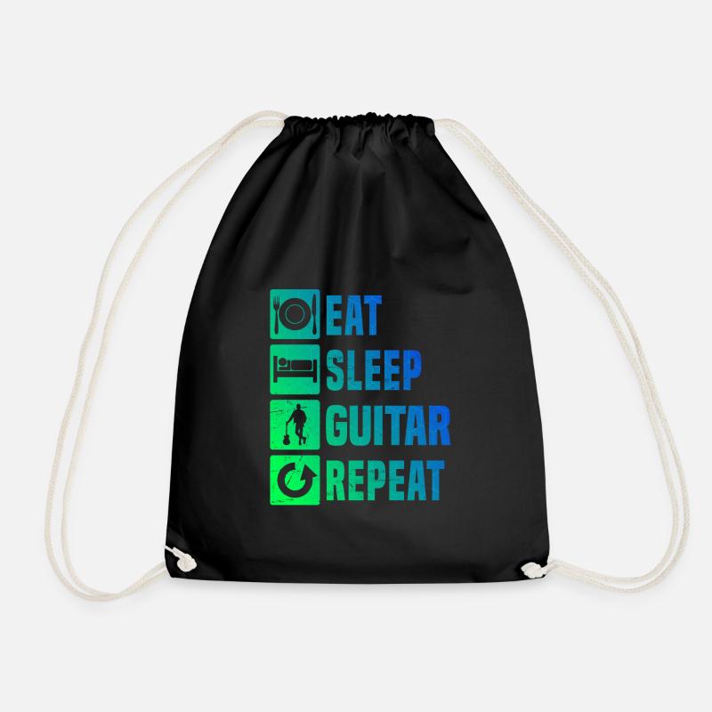 Gitarrenspieler classical guitar E-gitarre - Turnbeutel - Schwarz