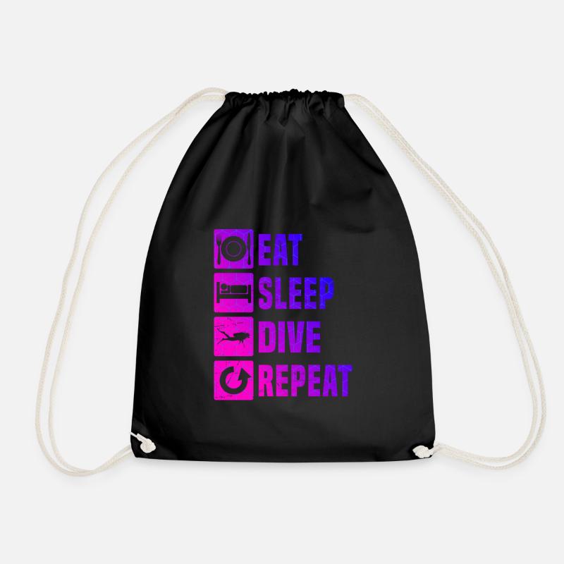 Scuba Divers Scuba Diving Divers Diving - Drawstring Bag - black