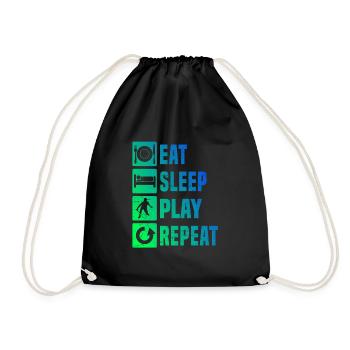 Squash Badminton Player Men's Badminton Badminton Badminton - Drawstring Bag - black - Front
