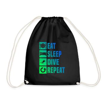 Plongée Femmes Hommes Plongeur Plongeur Plongeur Plongeur - Sac de sport léger - noir - Devant