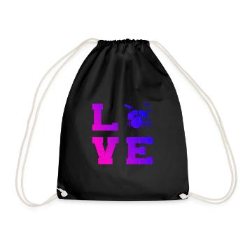 Tambours Femmes Batteur Percussion - Sac de sport léger - noir - Devant