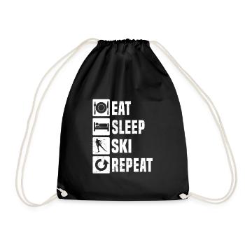 Cross-country skating cross-country skiing Skate cross-country skiing Classic - Drawstring Bag - black - Front