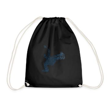 Men's Bgirl Women's Hip Hop Bboy Break Dance - Drawstring Bag - black - Front