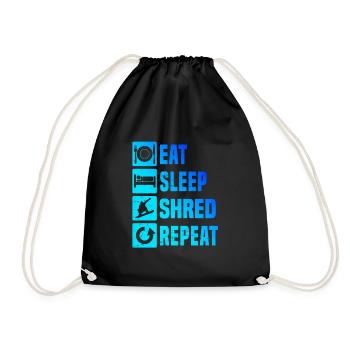 Snowboard Femmes Snowboarders Sports d’hiver masculins - Sac de sport léger - noir - Devant