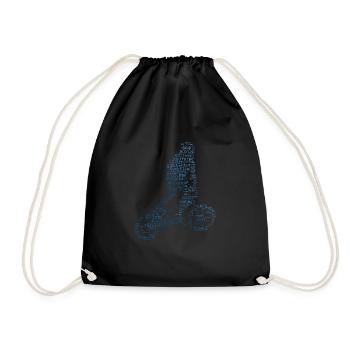 bmx fahrrad bmx jungen Radfahren bmx Damen - Turnbeutel - Schwarz - Vorne